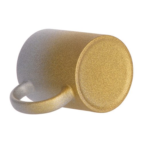 Glitter Sublimatie Mok 11oz - goud-zilver verloop (B11GTMX-SVGD)