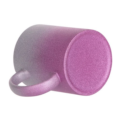 Glitter Sublimatie Mok 11oz - roze-zilver verloop (B11GTMX-SVPR)
