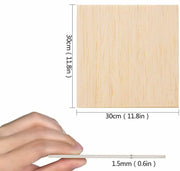 Basswood, 300 * 300 * 1.5mm dun basswood, onafgewerkt en ongeverfd