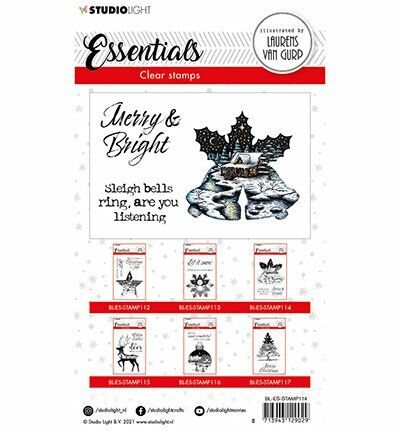 BL Clear stamp Christmas Bells Essentials 105x148mm nr.114 (BL-ES-STAMP114) (AFGEPRIJSD)
