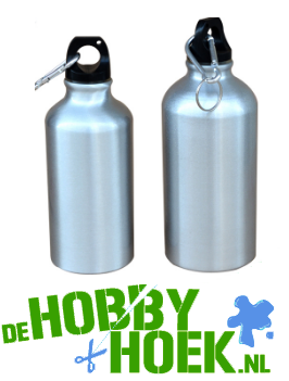 Sublimatie bidon Aluminium - Wit- met draai/dop en haak (CH-GB07WS)