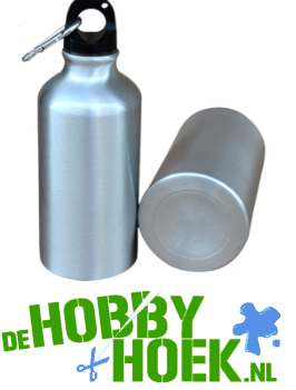 Sublimatie bidon Aluminium - Wit- met draai/dop en haak (CH-GB07WS)