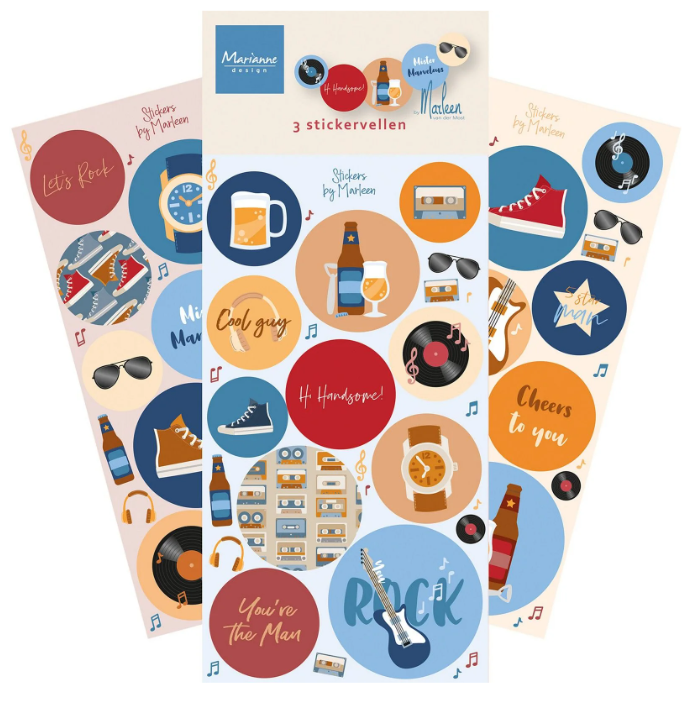 Marianne Design • Stickers Hi Handsome! by Marleen (CA3205) *