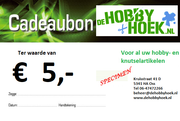 Cadeaubon T.w.v. € 5,-