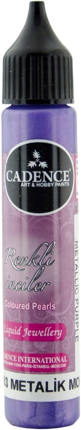 Cadence - Colored Pearls - Metallic - Paars  - 25 ml (Pearls0593) *