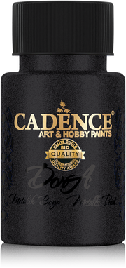 Cadence - Dora Acrylverf Metallic - Zwart - 50ml - (0131)