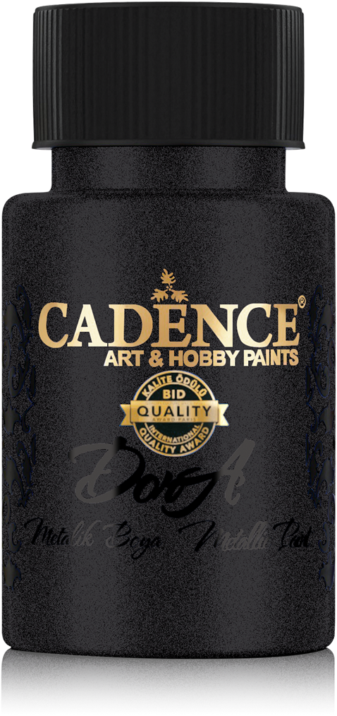 Cadence - Dora Acrylverf Metallic - Zwart - 50ml - (0131)