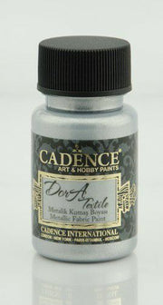 Cadence - Dora metallic - textiel verf - Zilver - 50 ml (1132 )