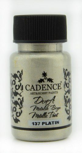 Cadence - Dora Acrylverf Metallic - Platina - 50ml - (0137)