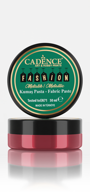 Cadence - Fashion Textiel - Metallic - Relief Pasta - Rood - 50 ml (0005) *
