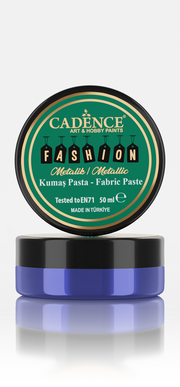 Cadence - Fashion Textiel - Metallic - Relief Pasta - Sax Blauw - 50 ml (0010) *