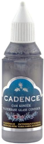 Cadence - Glas- en Porseleinverf - Contour - Zilver - 45 ml (0171) *
