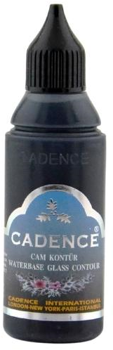 Cadence - Glas- en Porseleinverf - Contour - Zwart - 45 ml (0195) *