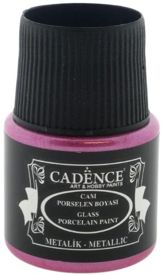 Cadence - Glas- en Porseleinverf Metallic - Donkerroze - 45 ml (0076) *