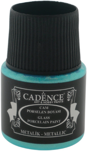 Cadence - Glas- en Porseleinverf Metallic - Turquoise - 45 ml (0083) *