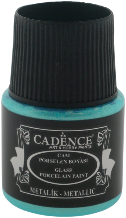 Cadence - Glas- en Porseleinverf Metallic - Turquoise - 45 ml (0083) *