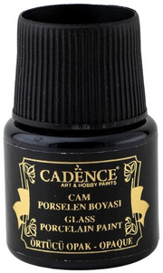 Cadence - Glas- en Porseleinverf - Opaque - Zwart - 45 ml (0002) *