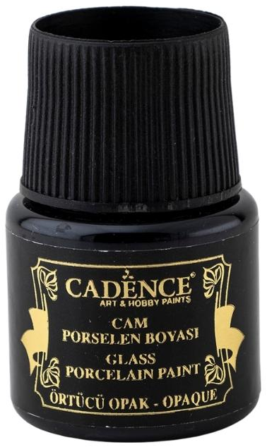 Cadence - Glas- en Porseleinverf - Opaque - Zwart - 45 ml (0002) *