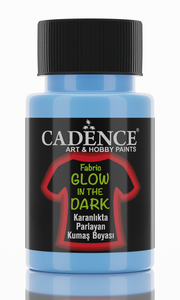 Cadence Glow in the Dark Textielverf 50 ml Blauw (141/0005)