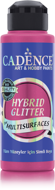 Cadence - Hybride acrylverf Glitter - Fuchsia - 120 ml  (HSG-025)
