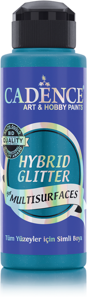 Cadence - Hybride acrylverf Glitter - Turquoise - 120 ml  (HSG-041)