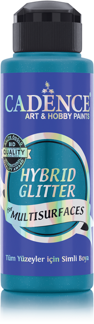 Cadence - Hybride acrylverf Glitter - Turquoise - 120 ml  (HSG-041)