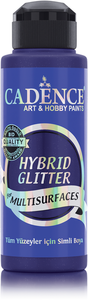 Cadence - Hybride acrylverf Glitter - Ultramarine - 120 ml  (HSG-038)