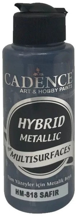 Cadence Hybride metallic acrylverf (semi mat) Sapphire 0818 120 ml (HM-0818)