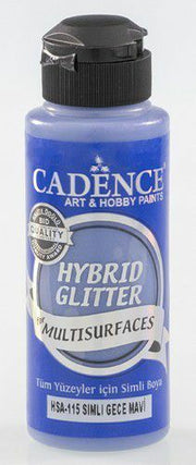 Cadence - Hybride acrylverf - Glitter - Midnight Blue - 120 ml  (HSA-115)