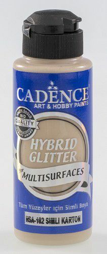Cadence - Hybride acrylverf - Glitter - Cardboard - 120 ml  (HSA-102)