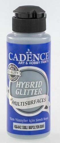 Cadence - Hybride acrylverf - Glitter - Napoleon Blue - 120 ml  (HSA-042)