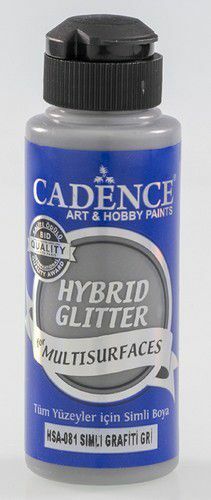 Cadence - Hybride acrylverf - Glitter - Graffity Gray -120 ml (HSA-081)