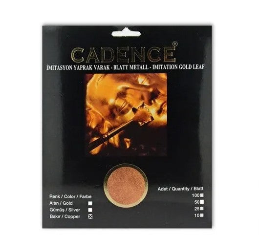 Cadence Imitatie Bladmetaal 15x15 cm Koper 25 vel (07 002 0003 0025)