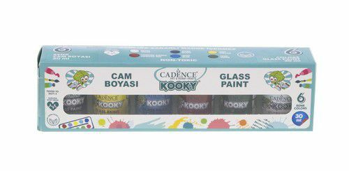 Cadence Kooky Glasverf Set 30 ML 6 st 11 017 SET1 6X30 6x30ML (301212/0508)