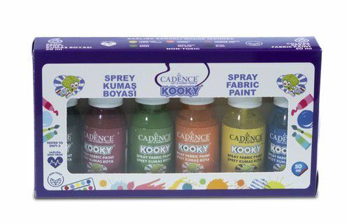 Cadence Kooky Spray Textielverf Set 50 ML 6 st 11 019 0000 0050 6x50ML (301212/0513)