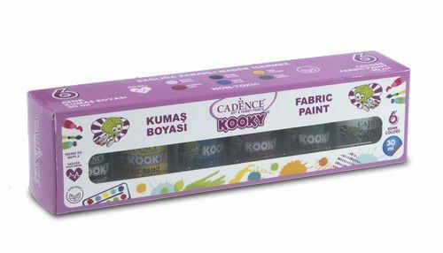 Cadence Kooky Textielverf Set 30 ML 6 st 11 018 0000 0030 6x30ML (301212/0515)