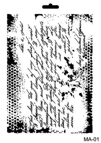 Cadence - Mixed Media Stencil - Teksten - MA01 - 21 x 29 cm - (018443) *