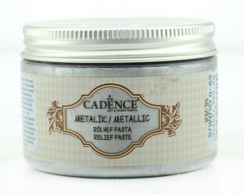 Cadence - Metallic Relief Pasta - Zilver - 150ml (5910) *
