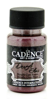 Cadence - Dora - Metallic Glas Verf - Bright Maroon - 50 ml (3157)