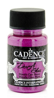 Cadence - Dora - Metallic Glas Verf - Helder Fuchia - 50 ml (3155)