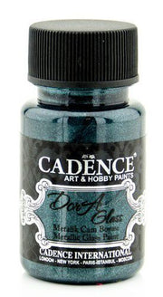 Cadence - Dora - Metallic Glas Verf - Petrolblauw - 50 ml (3140)