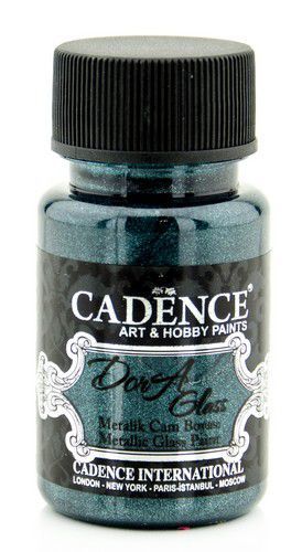 Cadence - Dora - Metallic Glas Verf - Petrolblauw - 50 ml (3140)