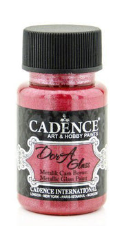 Cadence - Dora - Metallic Glas Verf - Rood - 50 ml (3133)