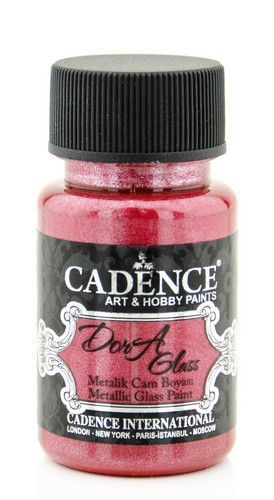 Cadence - Dora - Metallic Glas Verf - Rood - 50 ml (3133)