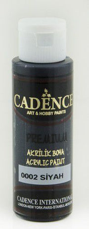 Cadence - Premium acrylverf - Zwart - 70ml (0002)
