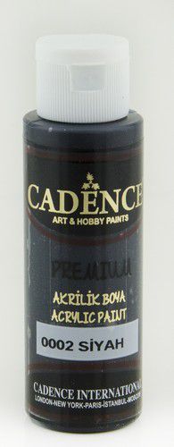 Cadence - Premium acrylverf - Zwart - 70ml (0002)
