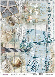 Cadence - Rijst Decoupage papier - Maritiem - 30 x 42 cm (0360)  *