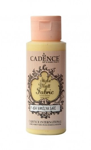 Cadence Style matt - textiel verf - Vanilla Yellow - 59ml - F604