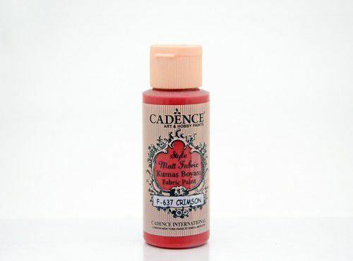 Cadence Style matt - textiel verf - Crimson/Karmozijnrood - 59ml - F637