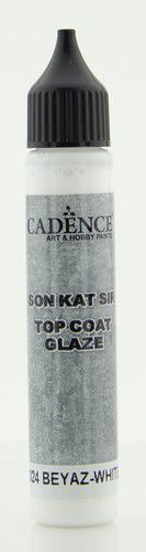 Cadence - Top Coat Glaze - voor Beton effect - Wit - 25ml (0024) - OPRUIMING